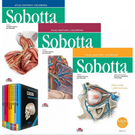 Atlas Anatomii Sobotta Łacińskie 1-3 + Anatomia Skawina 1-8